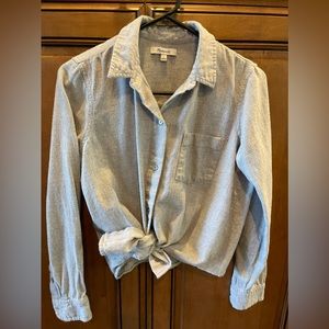 Madewell flannel cropped button down